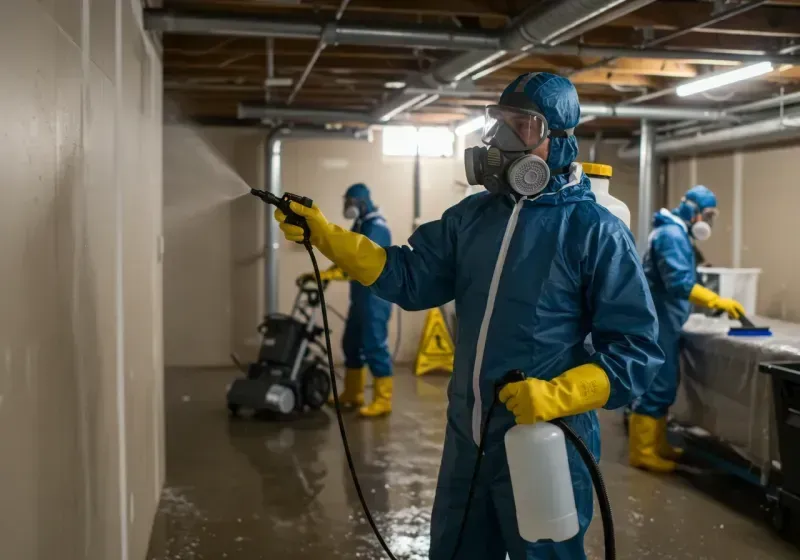 Basement Sanitization and Antimicrobial Treatment process in Cherryville, NC