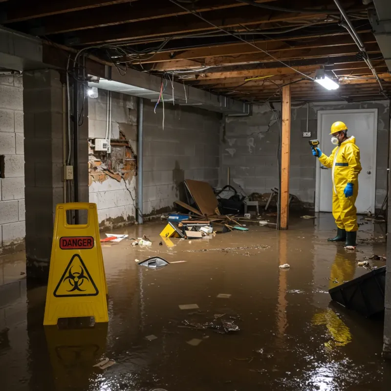 Flooded Basement Electrical Hazard in Cherryville, NC Property